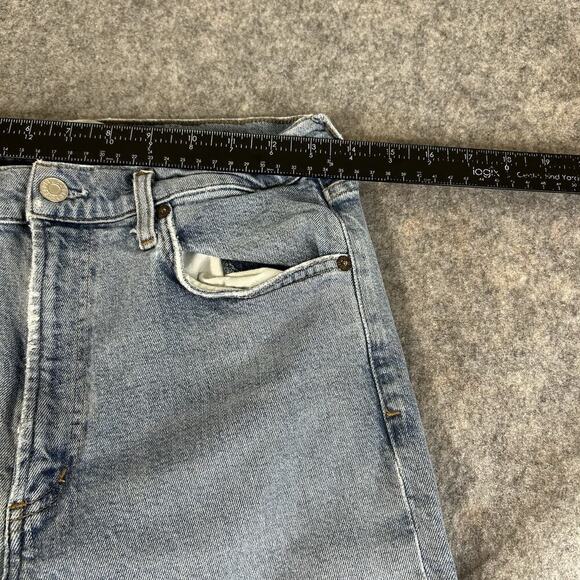 Agolde Jeans Womens 28 Blue Denim Wilder Mid Rise Straight Distressed Organic - Picture 4 of 12